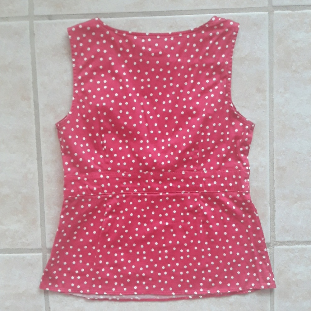 *Host Pick*Bass dark pink polka dot top - Picture 2 of 8
